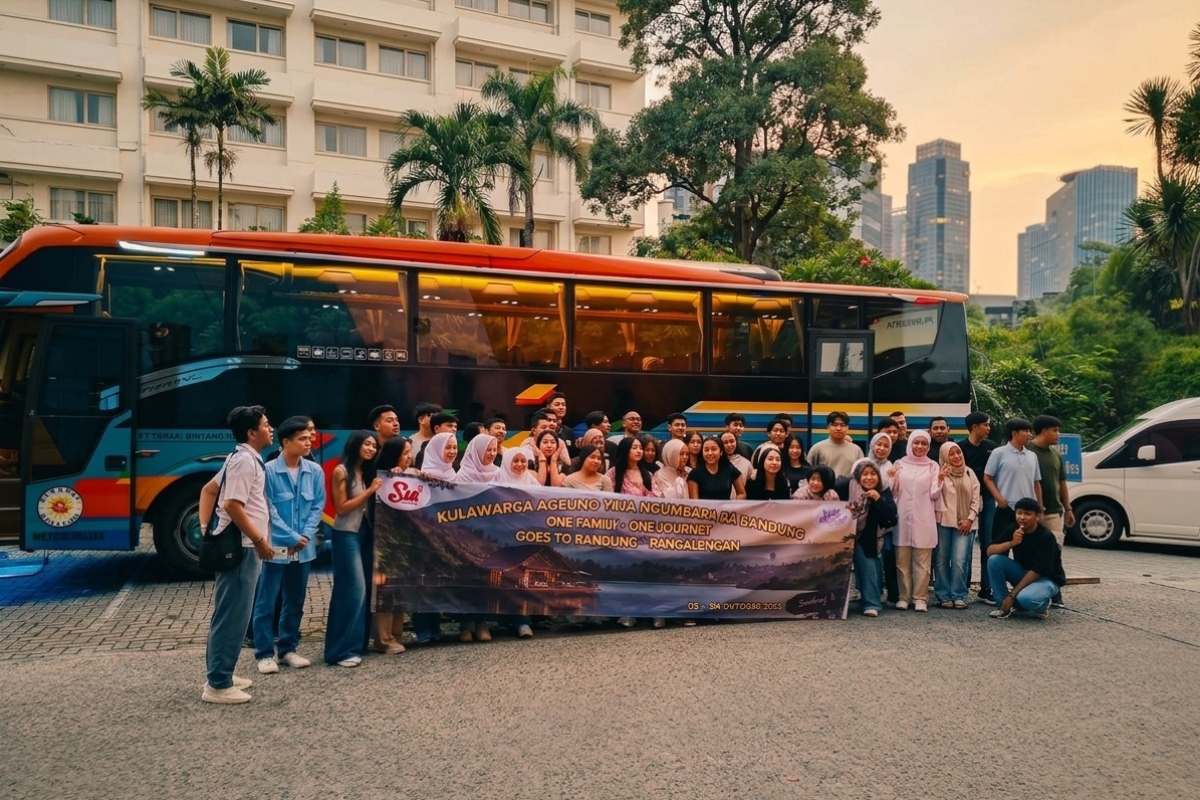 Family Gathering Paling Pecah: Sewa 1 Unit Big Bus TEBI Trans untuk Outing Keluarga Besar ke Pangalengan